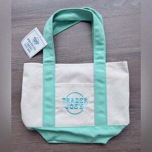 Trader Joe's Mini Pastel Canvas Tote Bag